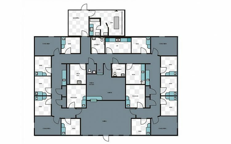 West-Calcasieu-Clinic-4 relocatable modular building West Calcasieu Clinic floor plan