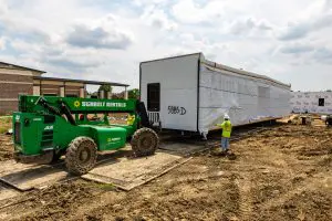 permanent modular building installation
